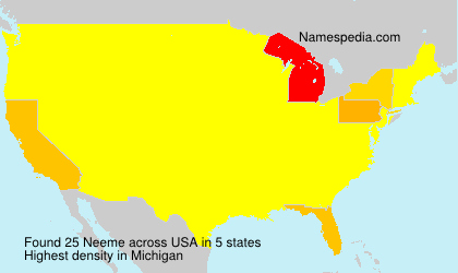 Surname Neeme in USA