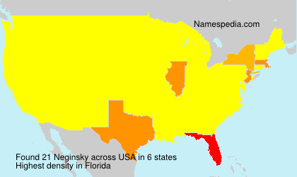 Surname Neginsky in USA