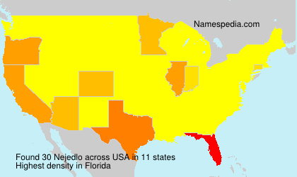 Surname Nejedlo in USA Surname Nejedlo in USA
