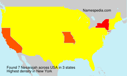 Surname Nesarajah in USA
