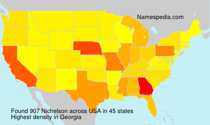 Surname Nichelson in USA