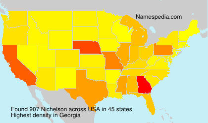 Surname Nichelson in USA Surname Nichelson in USA