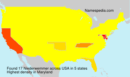 Surname Niederwemmer in USA