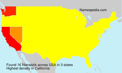 Surname Nieradzik in USA