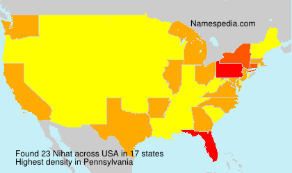 Surname Nihat in USA