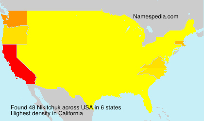 Surname Nikitchuk in USA