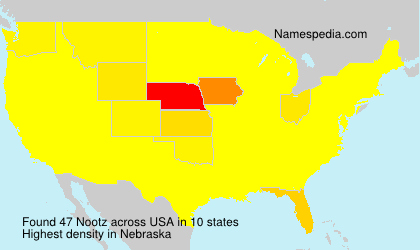 Surname Nootz in USA