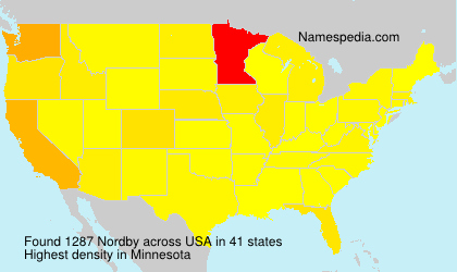 Surname Nordby in USA