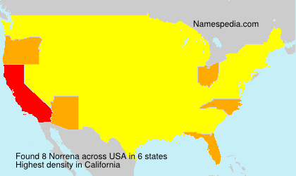 Surname Norrena in USA