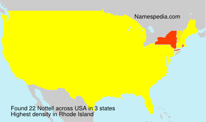 Surname Nottell in USA