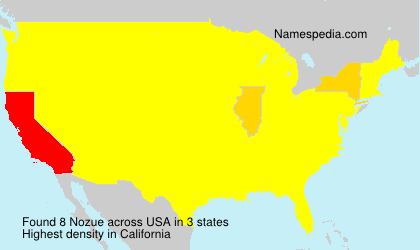 Surname Nozue in USA