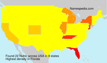 Surname Nuhic in USA