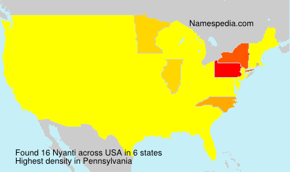 Surname Nyanti in USA