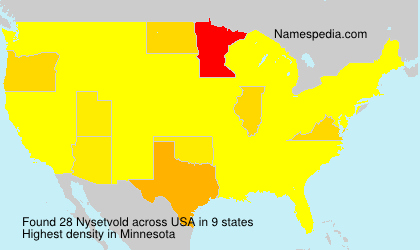 Surname Nysetvold in USA