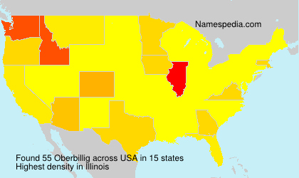 Surname Oberbillig in USA
