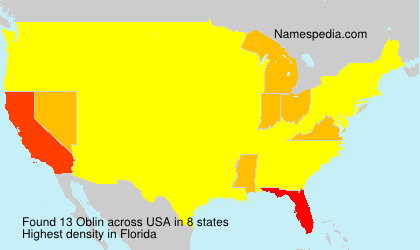 Surname Oblin in USA