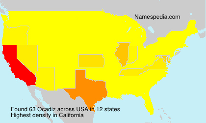 Surname Ocadiz in USA