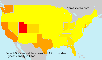 Surname Odenwalder in USA