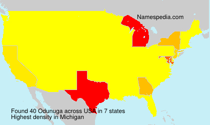 Surname Odunuga in USA