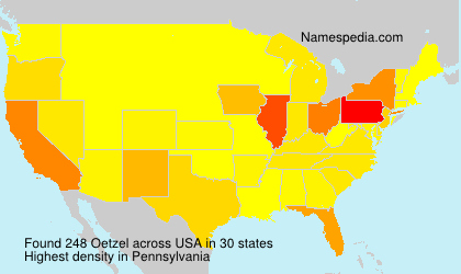 Surname Oetzel in USA