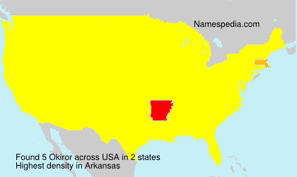 Surname Okiror in USA
