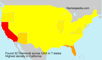Surname Olamendi in USA
