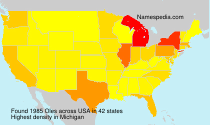 Surname Oles in USA