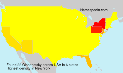 Surname Olshanetsky in USA