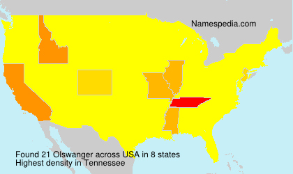 Surname Olswanger in USA
