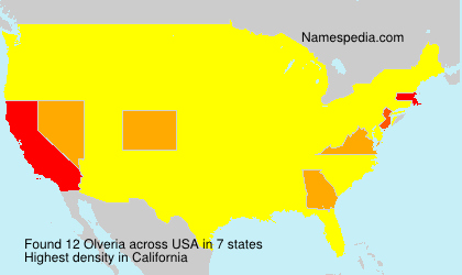Surname Olveria in USA