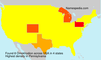 Surname Omokhodion in USA Surname Omokhodion in USA