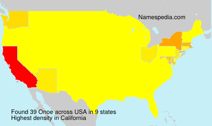 Surname Onoe in USA