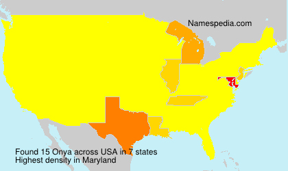 Surname Onya in USA