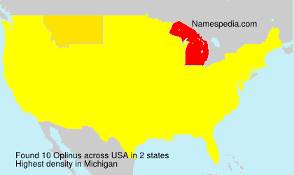 Surname Oplinus in USA Surname Oplinus in USA
