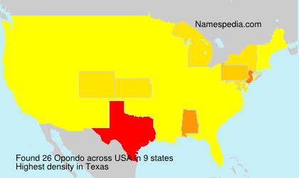 Surname Opondo in USA