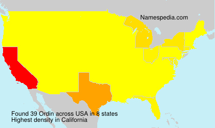 Surname Ordin in USA