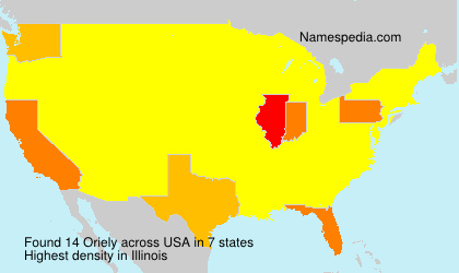 Surname Oriely in USA Surname Oriely in USA