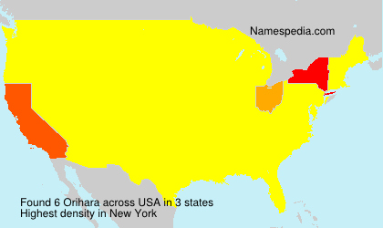 Surname Orihara in USA