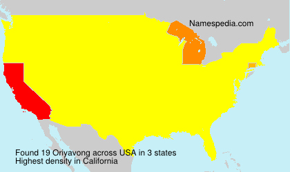Surname Oriyavong in USA