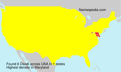 Surname Osodi in USA