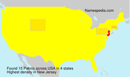Surname Paknis in USA Surname Paknis in USA