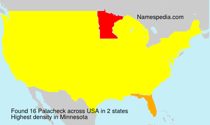Surname Palacheck in USA
