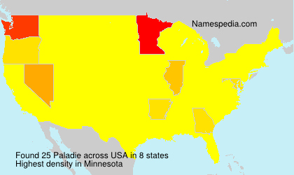 Surname Paladie in USA