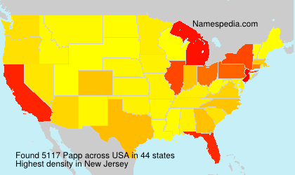 Surname Papp in USA