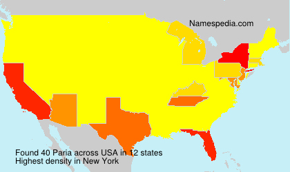 Surname Paria in USA