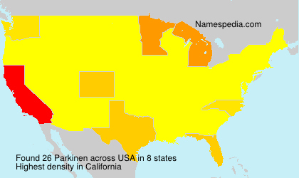 Surname Parkinen in USA
