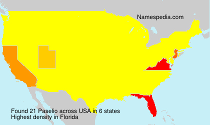 Surname Paselio in USA Surname Paselio in USA