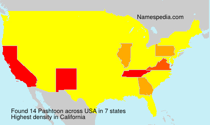 Surname Pashtoon in USA