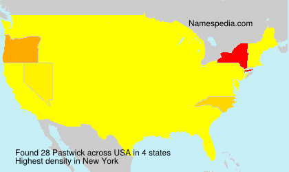 Surname Pastwick in USA