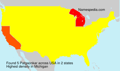 Surname Patgaonkar in USA